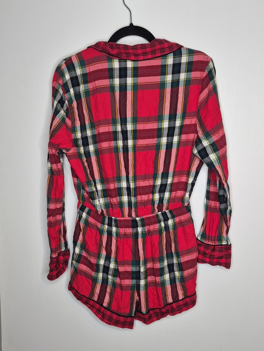NWOT VS Vicroria's Secret Plaid Pajama Romper Size Small - Picture 6 of 9